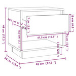 vidaXL Tables de chevet 2 Pièces Gris béton 45x34x44 cm Bois d'ingénierie