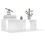 vidaXL Meuble TV Blanc 100x30x30 cm Bois d’ingénierie