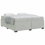 vidaXL Cadre de lit avec matelas Gris clair 180 x 200 cm Velours