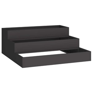 vidaXL Cache-pot de jardin Noir 90 x 90 x 35 cm Acier laminé à froid
