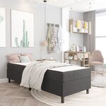 vidaXL Sommier à lattes de lit Gris Tissu 100x200 cm