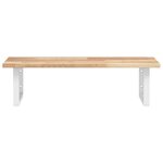 vidaXL Étagère de vasque murale acier et bois massif d'acacia