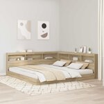 vidaXL Tête de lit de rangement Chêne Sonoma 180 cm Bois d'ingénierie