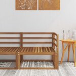 vidaXL Canapé d'angle extérieur Naturel 83 x 83 x 73 cm