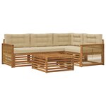 vidaXL Ensemble de canapés d'extérieur 5 pc Naturel et Beige