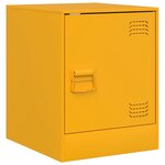 vidaXL Table de chevet jaune moutarde 34 5x39x44 cm acier