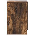 vidaXL Table de chevet Chêne fumé 38x35x56 cm Bois d'ingénierie