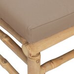 vidaXL Canapés d'angle de jardin avec coussins taupe 2 Pièces bambou