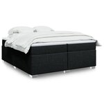 vidaXL Sommier à lattes de lit avec matelas Noir 200x200 cm Tissu