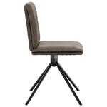 vidaXL Chaises à manger lot de 4 gris foncé similicuir daim