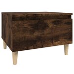 vidaXL Tables d'appoint 2 Pièces Chêne fumé 50x46x35 cm Bois ingénierie
