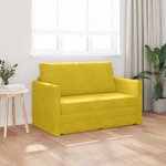vidaXL Canapé-Lit 110cm Jaune tournesol Velours