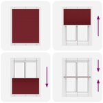vidaXL Store plissé rouge bordeaux 105x100 cm largeur du tissu 104 4cm