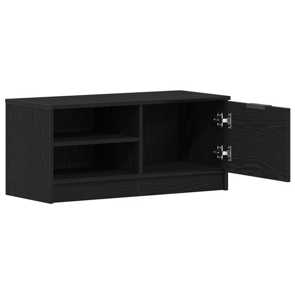 Meuble TV vidaXL Noir Chêne 80x35x36 5 cm Bois aggloméré