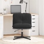 vidaXL Chaise pivotante de bureau Noir Tissu