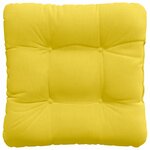 vidaXL Coussins de siège 4 Pièces Jaune clair 45 x 45 x 12 cm tissu