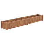 vidaXL Lit surélevé 200x30x25 cm Bois de teck solide