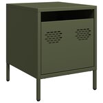 vidaXL Tables de chevet 2 Pièces vert olive 35x39x43 5 cm acier