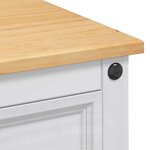 vidaXL Ensemble Cuisine Îlot Corona 3 Pièces Blanc et Cire de Miel