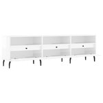 vidaXL Meuble TV blanc brillant 150x30x44 5 cm bois d'ingénierie