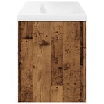 vidaXL Armoire lavabo de salle de bain avec bassin intégré vieux bois
