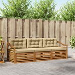 vidaXL Ensemble de canapés d'extérieur 3 Pièces Naturel et Beige