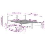 vidaXL Cadre de lit sans matelas 120x190 cm bois de pin massif