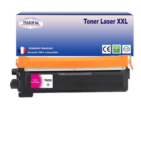 Toner Brother compatible avec Brother HL-3040, HL-3040CN, HL-3070, HL-3070CW, TN-230 Magenta - T3AZUR