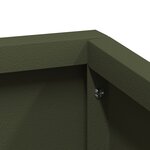vidaXL Cache-Pot Vert Olive 80x80x50 cm Acier laminé à froid