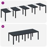 vidaXL Ensemble de salle à manger pour jardin 11 Pièces Anthracite