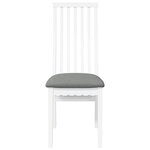 vidaXL Chaises à manger coussins 2 Pièces blanc bois massif caoutchouc