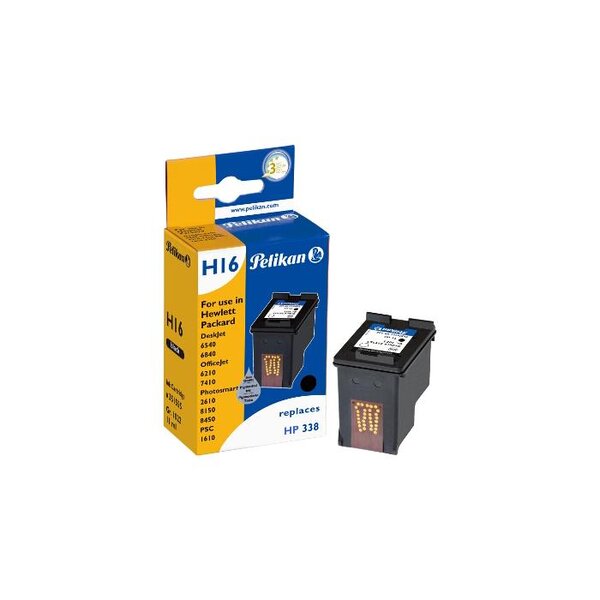 H16 cartouche jet d'encre compatible avec oem c8765ee 338 noir pelikan printing