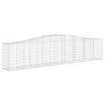 vidaXL Paniers à gabions arqués 5 Pièces 400x50x80/100 cm Fer galvanisé