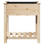 Jardinier vidaXL avec étagère 71x37x76 cm en bois massif de sapin