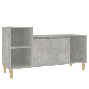 vidaXL Meuble TV Gris béton 100x35x55 cm Bois d'ingénierie