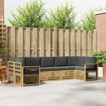 vidaXL Ensemble de canapé d'angle 7 Pièces Blanc et anthracite