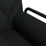 vidaXL Canapé-lit avec accoudoirs noir tissu