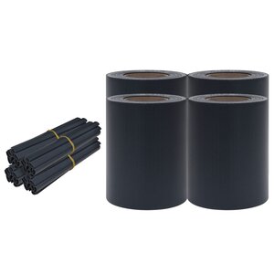 vidaXL Écrans d'intimité de jardin 4 Pièces PVC 35x0 19 m Gris foncé mat