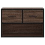 vidaXL Meuble TV chêne brun 60x31x39 5 cm bois d'ingénierie et métal