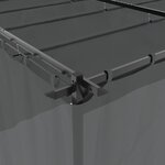 vidaXL Tonnelle avec rideaux anthracite 6x3 m acier