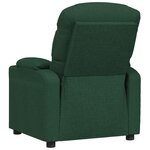 vidaXL Fauteuil inclinable électrique Vert foncé Tissu