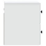 vidaXL Cabinet de chevet mural avec tiroir Blanc 34 5 x 33 x 40 cm