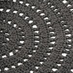 Label51 tapis tricoté coton rond 150 cm anthracite