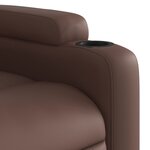 vidaXL Fauteuil inclinable électrique Marron Similicuir