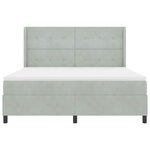 vidaXL Lit à ressorts avec matelas Gris clair 180 x 200 cm Velours