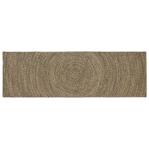 vidaXL Tapis de surface Naturel et noir 80 x 300 cm Jute