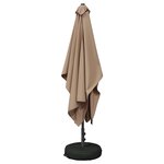 vidaXL Parasol de jardin 200 x 300 cm Polyester Rectangulaire Taupe