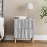 vidaXL Cabinet de chevet avec tiroir Sonoma gris 43 x 34 5 x 48 cm
