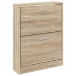 vidaXL Armoire à chaussures Chêne 59x17x81 cm Bois d'ingénierie