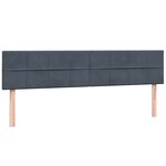 vidaXL Sommier à lattes de lit et matelas gris foncé 180x210cm velours